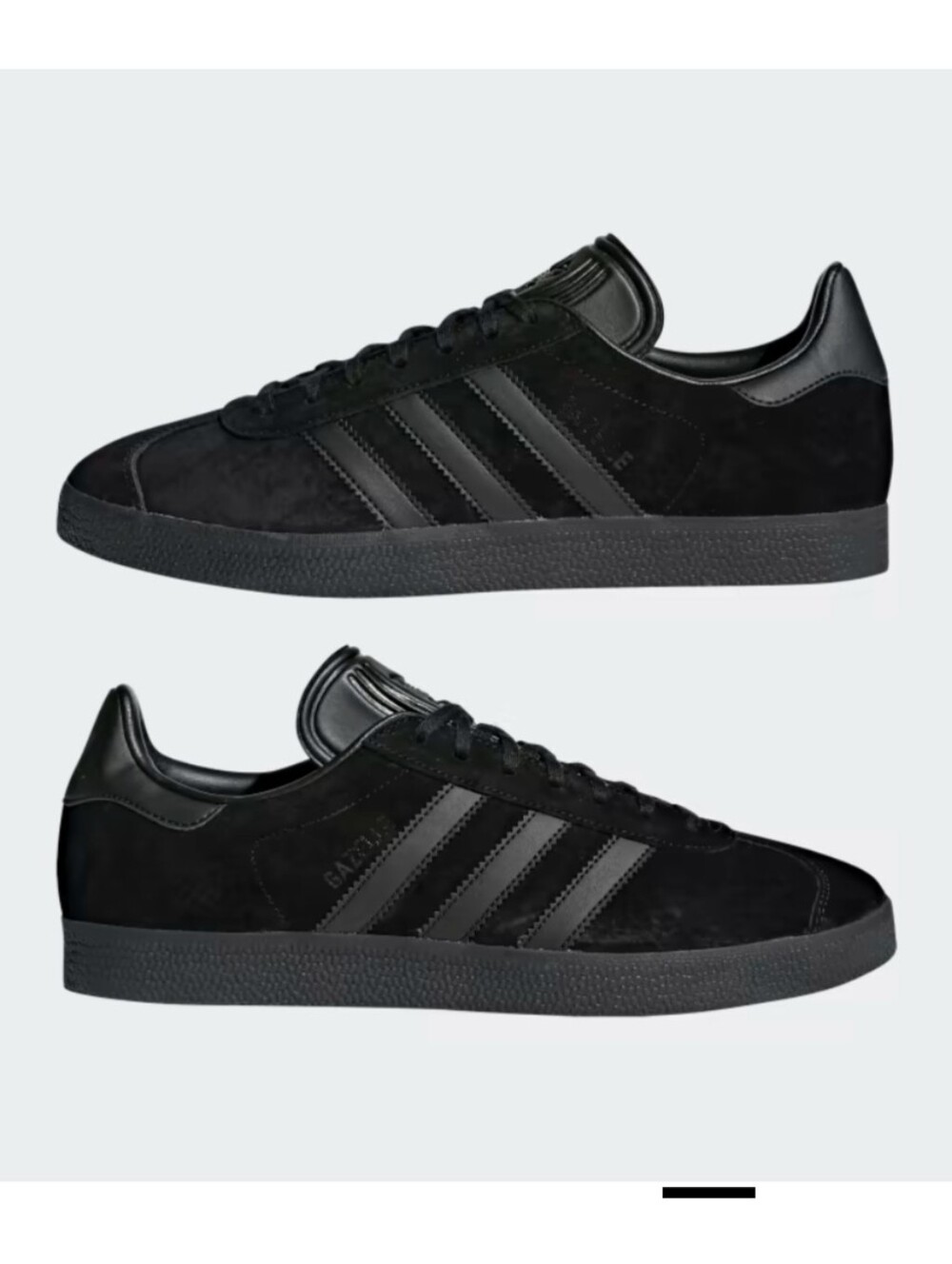 adidas Men’s Black Suede Gazelle Sneakers